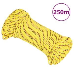 vidaXL Frânghie de barcă, galben, 3 mm, 250 m, polipropilenă 143199856 - Fixator