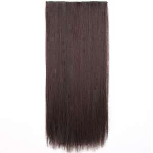 Sötétbarna csatos póthaj, hosszú egyenes haj, sötétbarna póthaj - Hajhosszabbítás