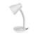 Лампа за бюро Esperanza Atria, бяла, гъвкава ръка, гнездо E27, ключ за включване/изключване