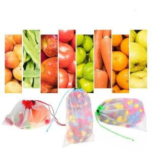 Újrafelhasználható hálós mosható öko-barát táskák 133322333 - Bevásárlóháló, rendező táska