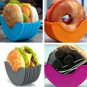 Szilikon Hamburger Tartó - Újrafelhasználható, Mosogatógépben Mosható