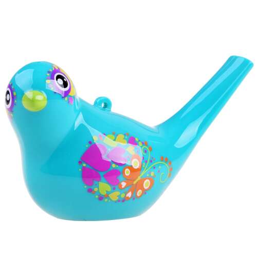 Tweet Along Bird Whistle & Bath Bubble Toy by Nola, blue bird whistle