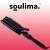 Soulima triple barrel curling iron, black, angled view