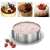 Adjustable cake ring, stainless steel, 16-30 cm diameter, 12 cm height, used for making cakes
