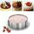 Adjustable cake ring, stainless steel, 16-30 cm diameter, 12 cm height, used for making cakes
