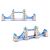 Zwei zusammengebaute Magic Puzzle 3D London Tower Bridge Modelle
