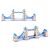 Zwei zusammengebaute Magic Puzzle 3D London Tower Bridge Modelle