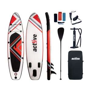 Set de placă gonflabilă de stand up paddle Act!ive SB-005-R Cannon Beach, inclusiv placa, vâsla, pompa, geanta și accesoriile - SUP & Paddleboard