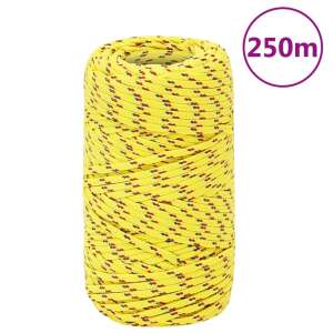 vidaXL Frânghie de barcă, galben, 2 mm, 250 m, polipropilenă 50517794 - Fixator