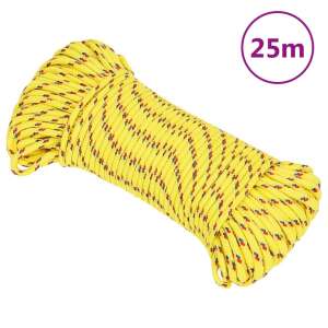 vidaXL Frânghie de barcă, galben, 4 mm, 25 m, polipropilenă 50522182 - Fixator