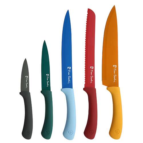 Pierre Cardin 5 darabos késkészlet színes pengével és markolattal