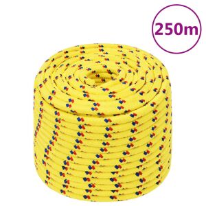 vidaXL Frânghie de barcă, galben, 12 mm, 250 m, polipropilenă 115456149 - Fixator