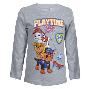 Tricou Nickelodeon Paw Patrol cu mânecă lungă pentru băieți, gri cu personaje Paw Patrol, mărimea 7 ani (122 cm) - Modă și îmbrăcăminte