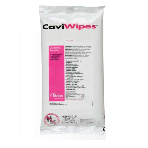 CaviWipes, Fertőtlenítő kendő zárható zacskóban, 45db
