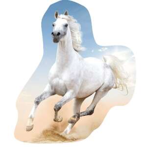 Lovas fehér ló alakú díszpárna - Díszpárna