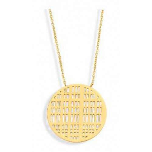 Victoria arany nyaklánc kerek medállal, modern design