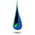 NeoSport single hanging swing, blue with green trim