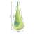NeoSport single hanging swing, green, with cushion, dimensions