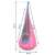 NeoSport hanging chair, pink and blue, with dimensions