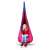 Child sitting in a NeoSport single hanging swing, pink