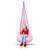 NeoSport single hanging swing, light pink, with child sitting in it