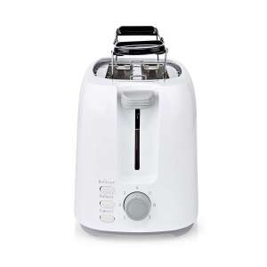 Nedis KABT250EWT 2-slice toaster, front view, white - Toaster