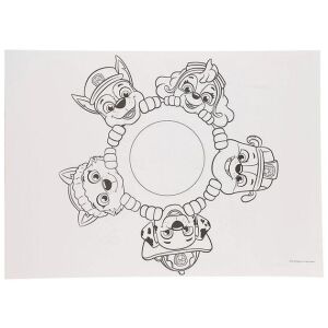Paw Patrol coloring placemat, blank design - Activity Book, Coloring