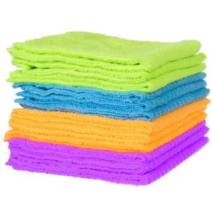 12 pack of microfiber cleaning cloths in assorted colors - Microfiber cloth