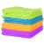 12 pack of microfiber cleaning cloths in assorted colors