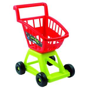 Ecoiffier red and green toy shopping cart for kids, pretend play grocery shopping - Shop Playset, Shopping