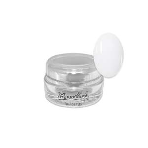 Moonbasa Nail Építő zselé, 5g, Milky White #090, átlátszó üvegben fehér zselével - MoonbasaNails