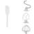 Adler AD4226W Kitchen Machine attachments: spatula, dough hook, beater, whisk