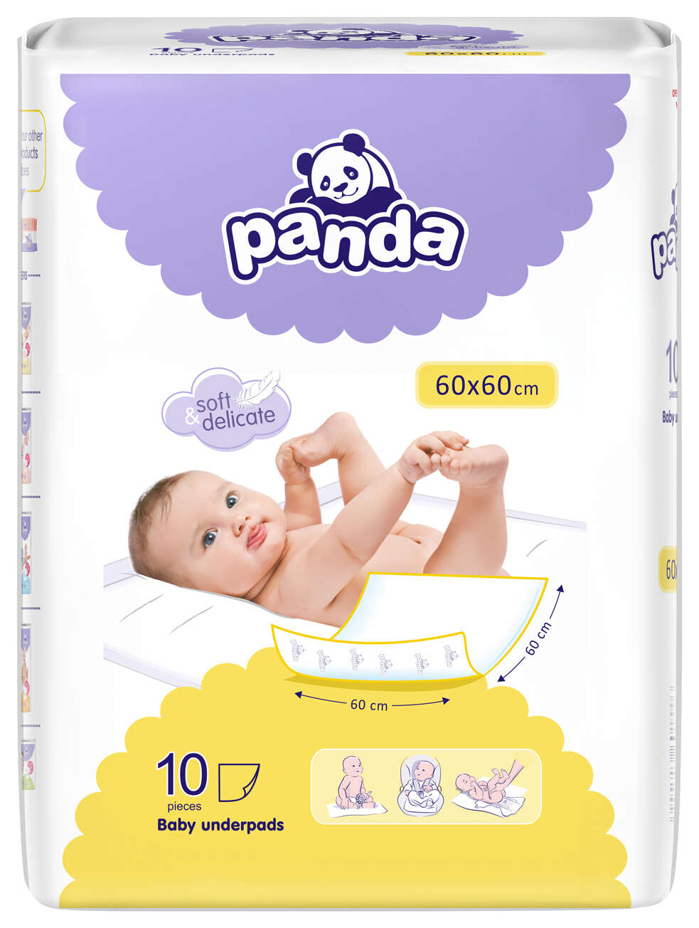 Panda Pelenkázó alátét 60x60cm (10db)