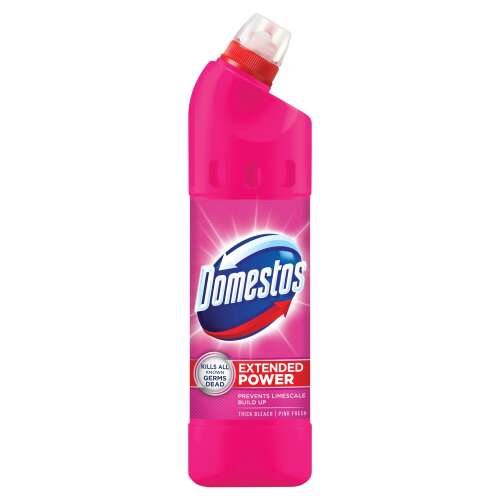 Domestos Extended Power Pink Fresh bielidlo, 750ml, zabíja baktérie a zabraňuje tvorbe vodného kameňa