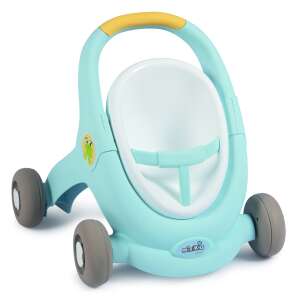 Smoby Minikiss 3 in 1 Croc Baby Lauflernhilfe und Spielzeug Kinderwagen #blau