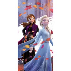 Disney Frozen Leaves beach towel 70x140cm featuring Elsa and Anna - Disney Bath Towel, Washcloth, Hooded Towel