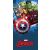 Marvel Avengers beach towel 70x140cm featuring Captain America, Iron Man, Thor, and Hulk