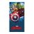 Marvel Avengers beach towel 70x140cm featuring Captain America, Iron Man, Thor, and Hulk