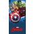 Marvel Avengers beach towel 70x140cm featuring Captain America, Iron Man, Thor, and Hulk