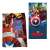 Marvel Avengers blue beach towel with Iron Man, Captain America, Hulk, Thor, and a red shield
