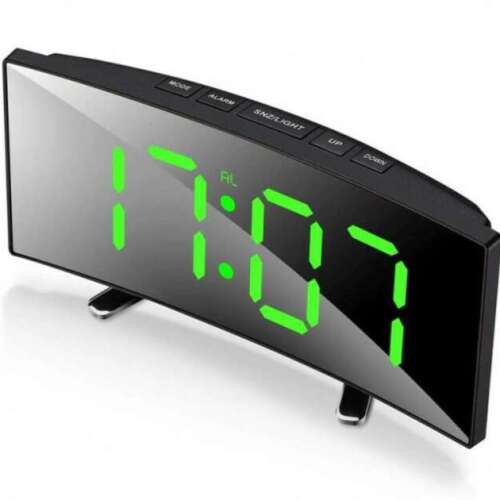 Ébresztőóra ívelt tükörkijelzős hőmérsékletmérővel DT-6507 50636087