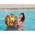 Bestway 31044 inflatable beach ball, 36 inches, colorful art design, woman playing in pool