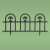 Black plastic garden fence, 60x30 cm, with decorative arches