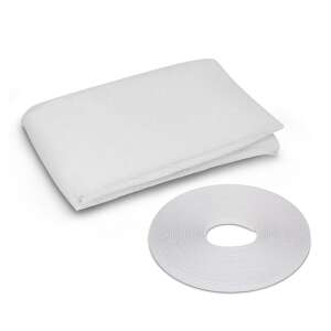 White window mosquito net with velcro tape, 100x100cm - Mosquito Net