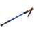 Blue Nordic walking stick with cork handle and adjustable length