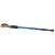 Blue Nordic walking stick with cork handle and adjustable length