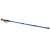 Blue Nordic walking stick with cork handle and adjustable length