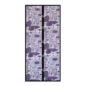 Lila pillangós szúnyogháló függöny ajtóra 100x210 cm - Mosquito Net