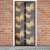 Black butterfly patterned magnetic door screen, 100x210 cm, installed on a door