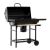 GardenLine charcoal grill and smoker with double shelves, open lid